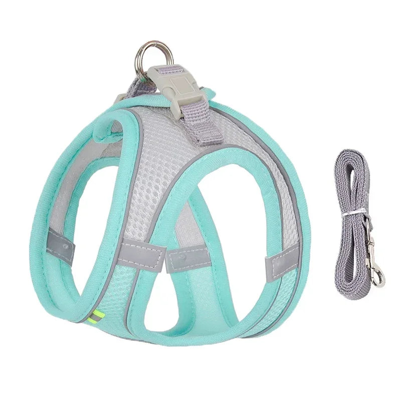Puppy Harness Set Dog Accessories Adjustable Pet Vest Dogs French Bulldog Chihuahua Small Dog Collar Supplies Products Home